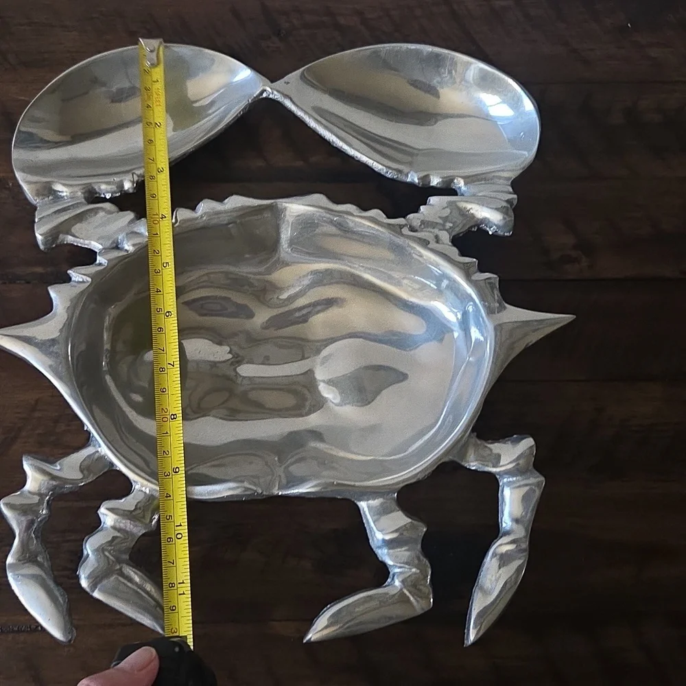 Beautiful Pewter Crab Appetizer Serving Dish. Great Condition!🦀 - Picture 4 of 6